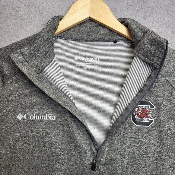 South Carolina Gamecocks Pullover Mens XL Gray Columbia Golf Rockin' It Quarter - Picture 7 of 10